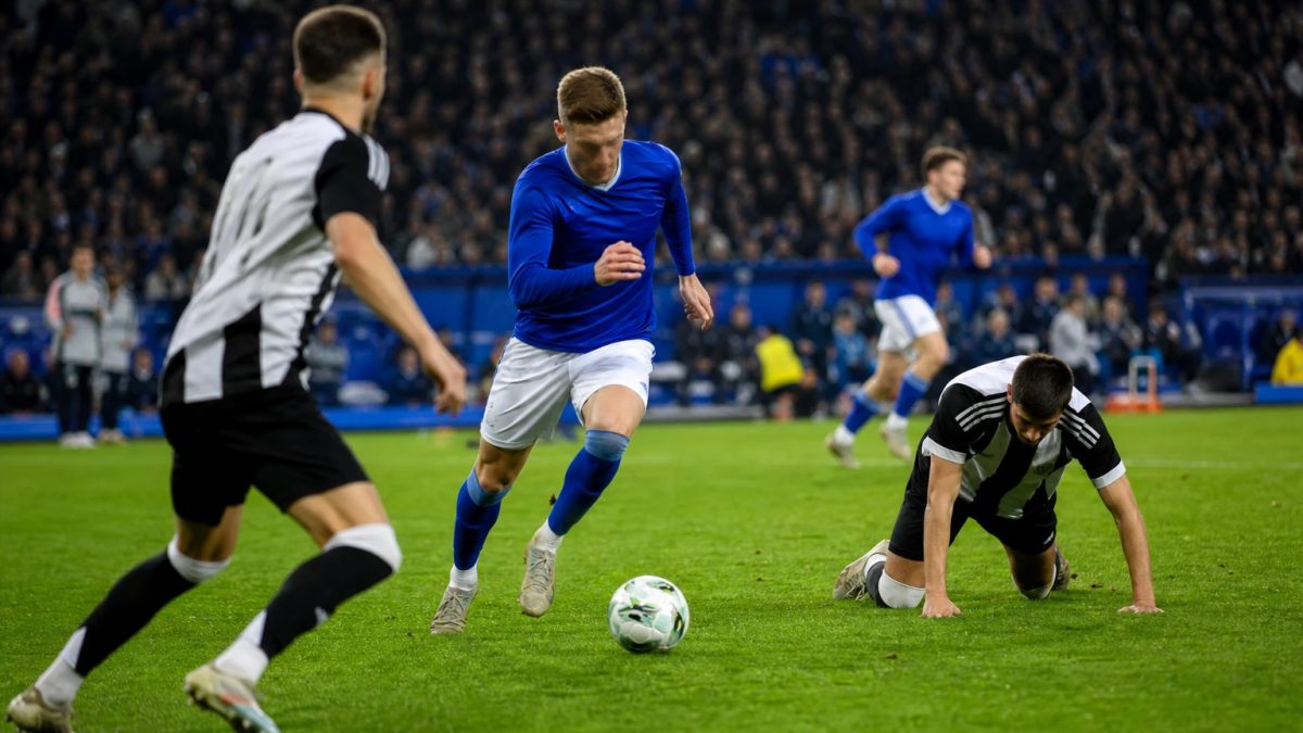 Football scene accompanying: Everton elimina a Newcastle en la Carabao Cup y espera Fleetwood Town